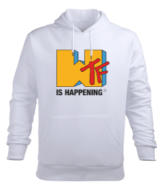 Wtf is Happening Erkek Kapüşonlu Hoodie Sweatshirt