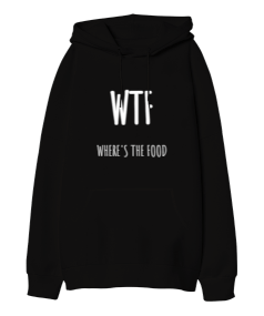 WTF Tasarımlı Oversize Unisex Kapüşonlu Sweatshirt