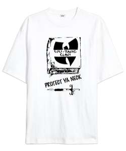 Wu-Tang Protect Ya Neck 03 Beyaz Oversize Unisex Tişört