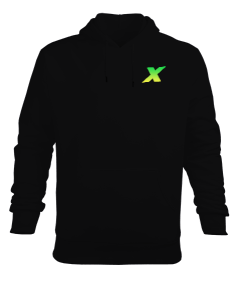 X Erkek Kapüşonlu Hoodie Sweatshirt