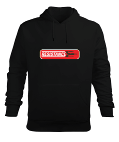 X-Wing Resistance Baskılı Siyah Erkek Kapüşonlu Hoodie Sweatshirt