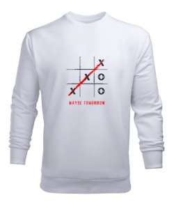 XoX Maybe Tomorrow Belki Yarın Oyuncu Özel Tasarım Beyaz Erkek Sweatshirt