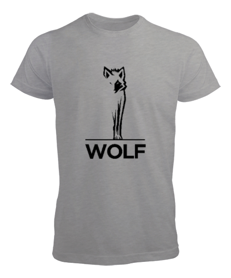 Tisho - Yalnız Kurt - Wolf Gri Erkek Tişört