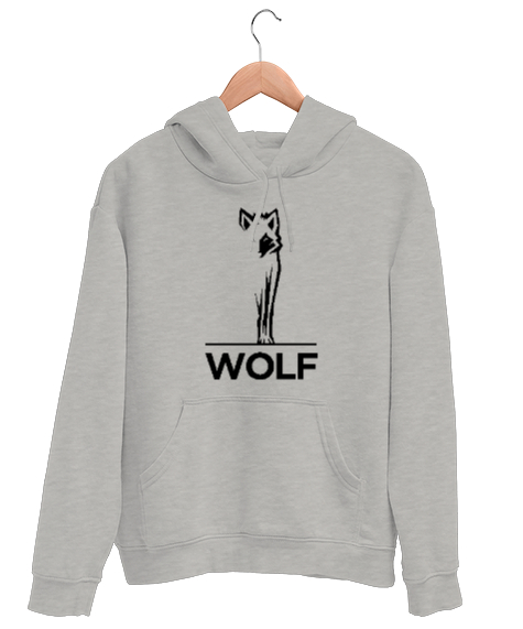 Tisho - Yalnız Kurt - Wolf Gri Unisex Kapşonlu Sweatshirt