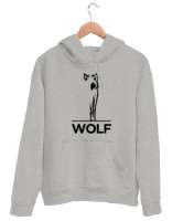 Yalnız Kurt - Wolf Gri Unisex Kapşonlu Sweatshirt - Thumbnail