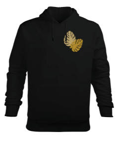 Yaprak desenli Erkek Kapüşonlu Hoodie Sweatshirt