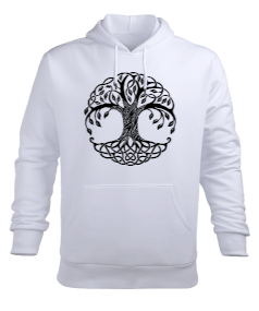 Yaşam Ağacı Erkek Kapüşonlu Hoodie Sweatshirt