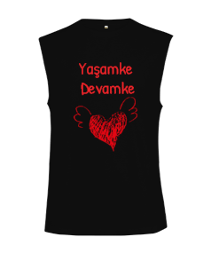 Yaşamke Devamke Kesik Kol Unisex Tişört