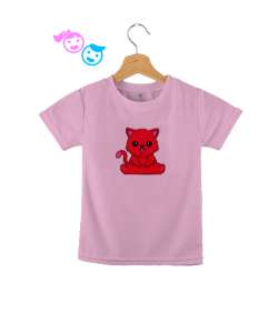 Yavru Kedi Pembe Çocuk Unisex