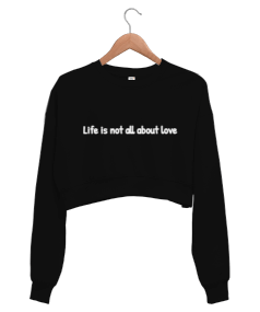 Yazı baskılı Kadın Crop Sweatshirt