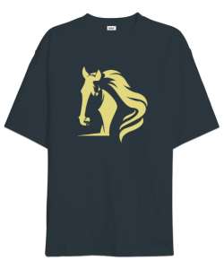 Yeleli Havalı At - Horse Füme Oversize Unisex Tişört