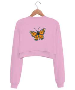 Yeni bir yaşam... Pembe Kadın Crop Sweatshirt