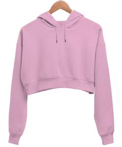 Yeni nesil Pembe Kadın Crop Hoodie Kapüşonlu Sweatshirt