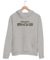 Yık Kuralları - Break Rules Gri Unisex Kapşonlu Sweatshirt - Thumbnail