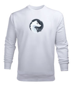 Yin-Yang Wolf Style Erkek Sweatshirt