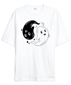 Ying Yang Ghost Oversize Unisex Tişört