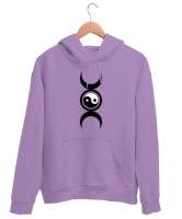 Ying Yang - Hilal Ay Lila Unisex Kapşonlu Sweatshirt - Thumbnail