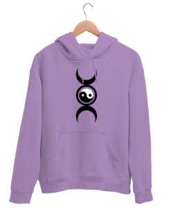 Ying Yang - Hilal Ay Lila Unisex Kapşonlu Sweatshirt