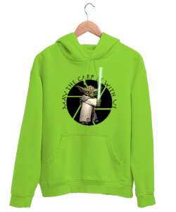 Yoda Fıstık Yeşili Unisex Kapşonlu Sweatshirt