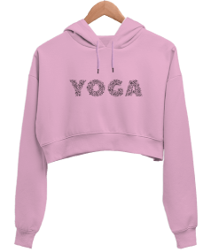 Yoga Kadın Crop Hoodie Kapüşonlu Sweatshirt