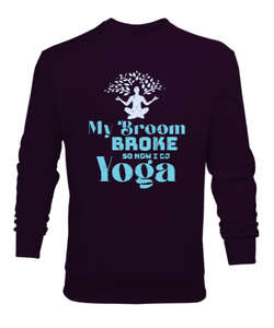 Yoga - Meditasyon Blu V2 Koyu Mor Erkek Sweatshirt