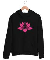 Yoga Meditasyon çakra om Siyah Unisex Kapşonlu Sweatshirt - Thumbnail