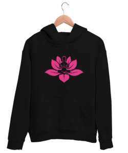 Yoga Meditasyon çakra om Siyah Unisex Kapşonlu Sweatshirt