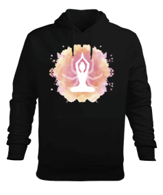 YOGA - MEDİTASYON Lotus Erkek Kapüşonlu Hoodie Sweatshirt