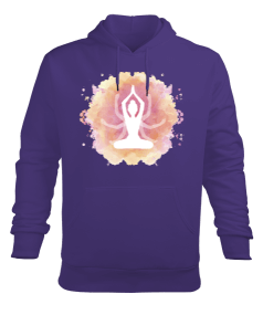 YOGA - MEDİTASYON Lotus Erkek Kapüşonlu Hoodie Sweatshirt