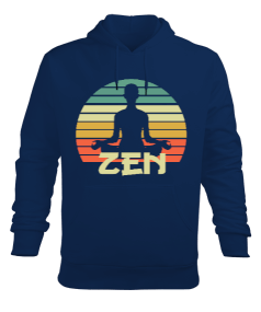 YOGA - MEDİTASYON Zen Lotus Erkek Kapüşonlu Hoodie Sweatshirt