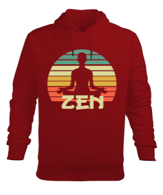 YOGA - MEDİTASYON Zen Lotus Erkek Kapüşonlu Hoodie Sweatshirt