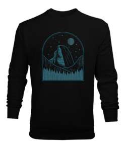  Yosemite ulusal park Siyah Erkek Sweatshirt