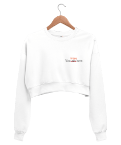 You were here Kadın Crop Sweatshirt