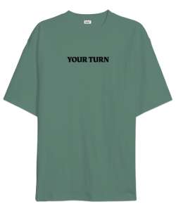 Your Turn Çağla Yeşili Oversize Unisex Tişört