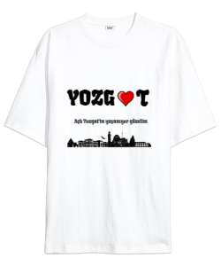 YOZGAT ŞEHİRİ Beyaz Oversize Unisex Tişört