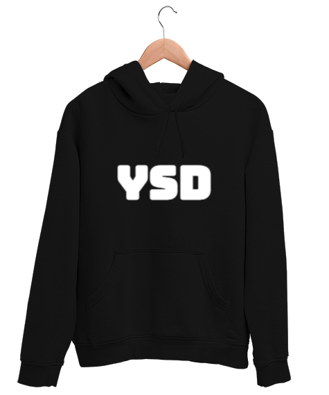 Tisho - YSD MODEL 1 Siyah Unisex Kapşonlu Sweatshirt