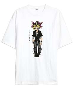 Yu - Gi - Oh Beyaz Oversize Unisex Tişört