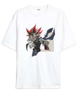 YU- Gİ -OH Duel Beyaz Oversize Unisex Tişört