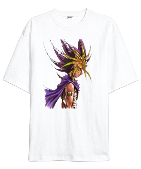 Tisho - Yu - Gi - Oh Yami Yugi Beyaz Oversize Unisex Tişört