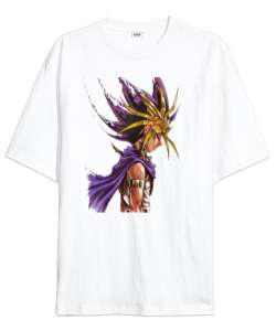 Yu - Gi - Oh Yami Yugi Beyaz Oversize Unisex Tişört