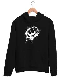 Yumruk - Fist Siyah Unisex Kapşonlu Sweatshirt