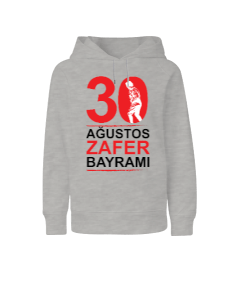 Zafer Bayramı baskılı erkek Çocuk Unisex Hoodie Kapüşonlu