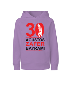 Zafer Bayramı baskılı kız Çocuk Unisex Hoodie Kapüşonlu