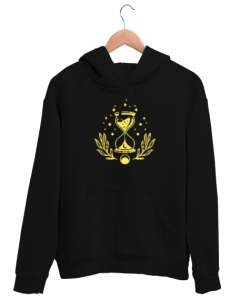 Zaman - Mistik Kum Saati Siyah Unisex Kapşonlu Sweatshirt