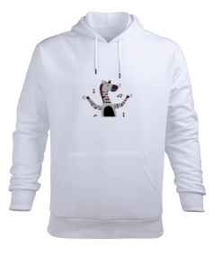 Zebra Erkek Kapüşonlu Hoodie Sweatshirt