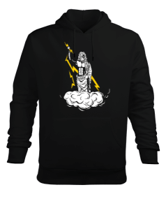 Zeus Blauart Erkek Kapüşonlu Hoodie Sweatshirt