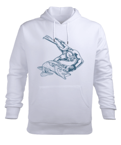 Zıpkın - Spearfishing Erkek Kapüşonlu Hoodie Sweatshirt