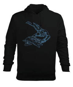 Zıpkın - Spearfishing Erkek Kapüşonlu Hoodie Sweatshirt