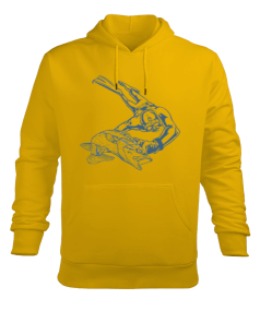 Zıpkın - Spearfishing Erkek Kapüşonlu Hoodie Sweatshirt