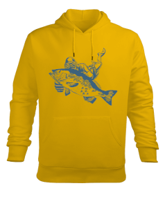 Zıpkın - Spearfishing Erkek Kapüşonlu Hoodie Sweatshirt